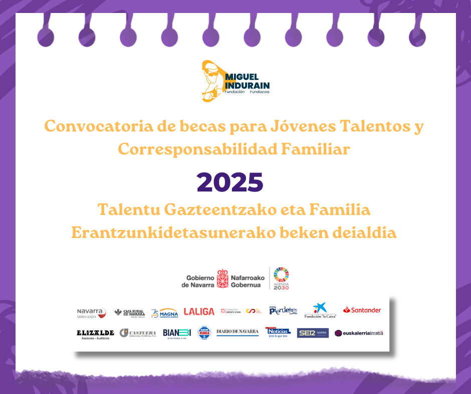 La Fundaci&oacute;n Miguel Indur&aacute;in aprueba la concesi&oacute;n definitiva de ayudas a j&oacute;venes talentos deportivos navarros 2025